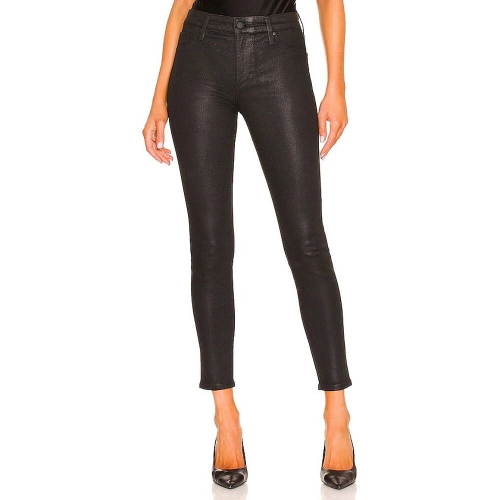 NWT Adriano Goldschmied AG Farrah Ankle Skinny in Luminous Super Black Jeans 28